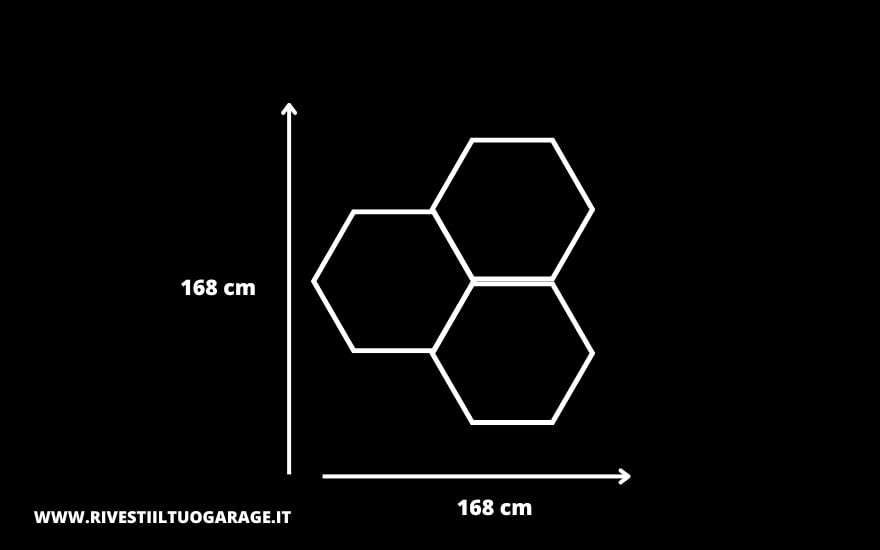 Set led nido d'ape 3 esagoni - immagine 2