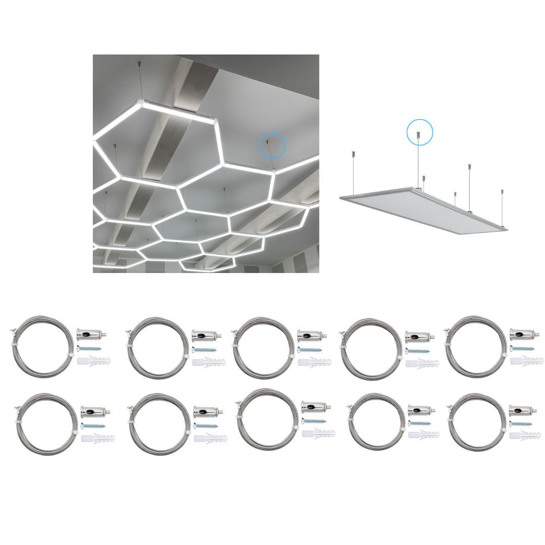 10 pezzi Kit Montaggio Cavo di Sospensione