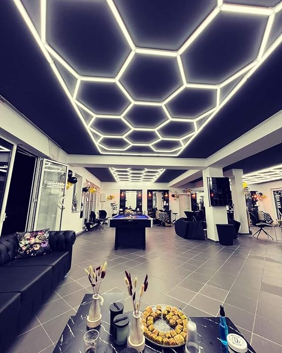 Illuminazione led nido d'ape esagonale