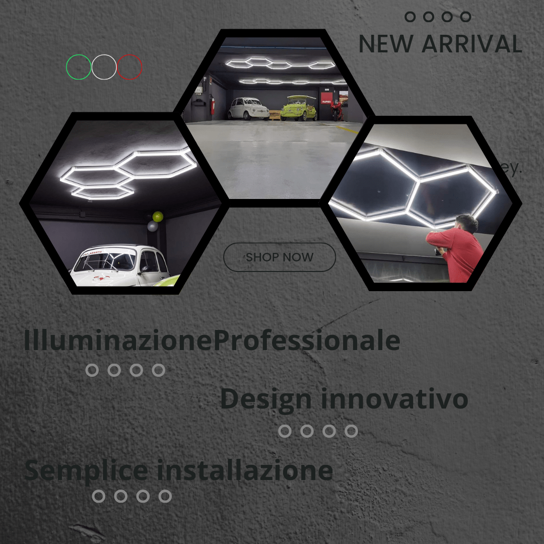Set led nido d'ape 3 esagoni (sfasati) - immagine 3