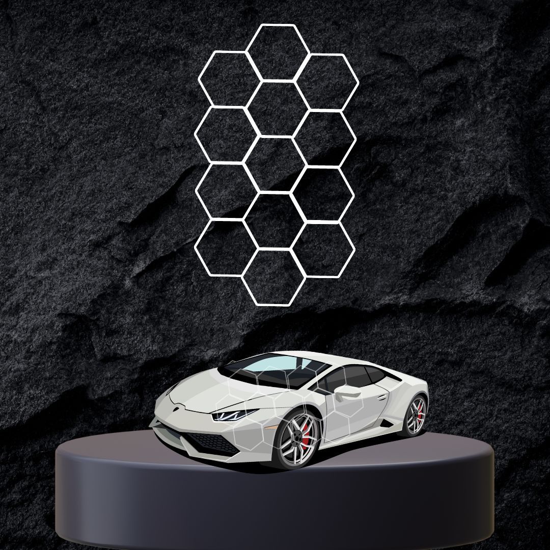 Set led nido d'ape 13 esagoni