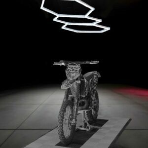 POSTAZIONE MOTO PAVIMENTAZIONE E LED NIDO D'APE GRIGIO