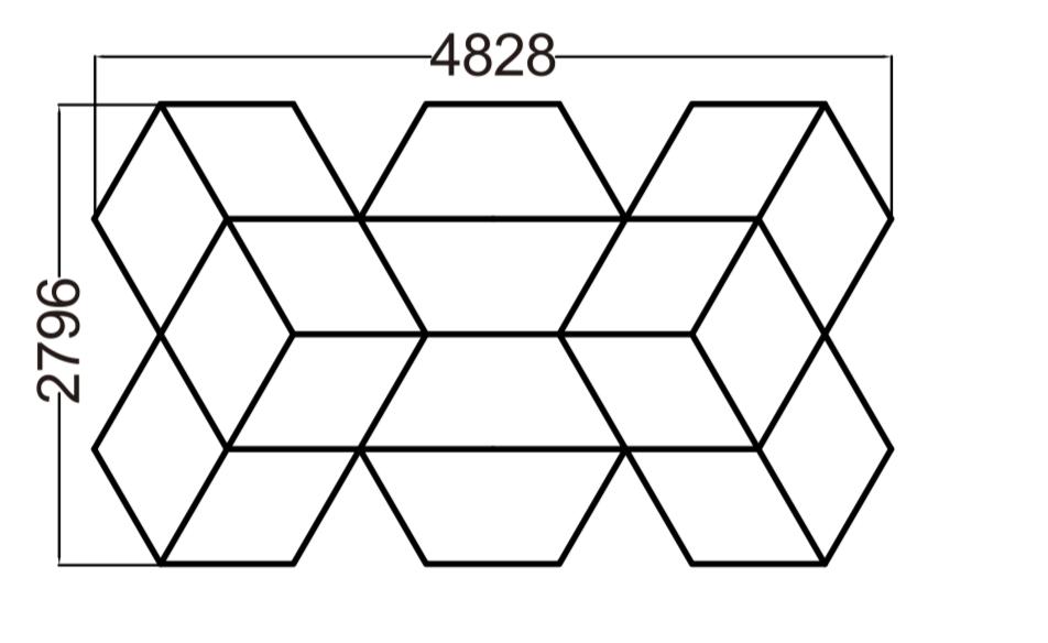 SET LED TRIDIMENSIONALE NIDO D'APE 2,80*4,83M 6500K - immagine 2