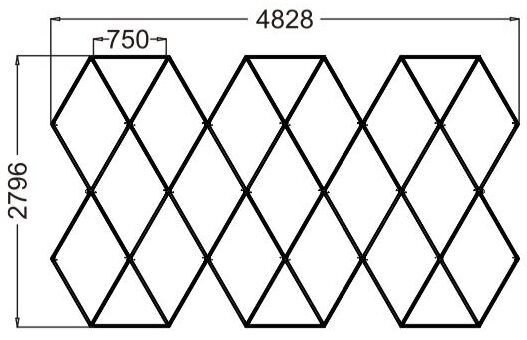 SET LED TRIDIMENSIONALE NEW 2,80*4,83M ZT6131 NIDO D'APE - immagine 2